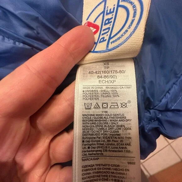 Gap Big Puff Cropped Jacket - Imperial Blue - Picture 4 of 7